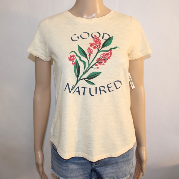 OLD NAVY GOOD NATURED YELLOW TEE NWT💚 - Picture 11 of 16